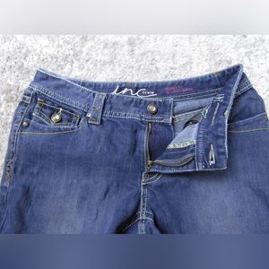 INC Curvy Fit Bootcut jeans, bling on the button and pocket rivets! Size 8S
